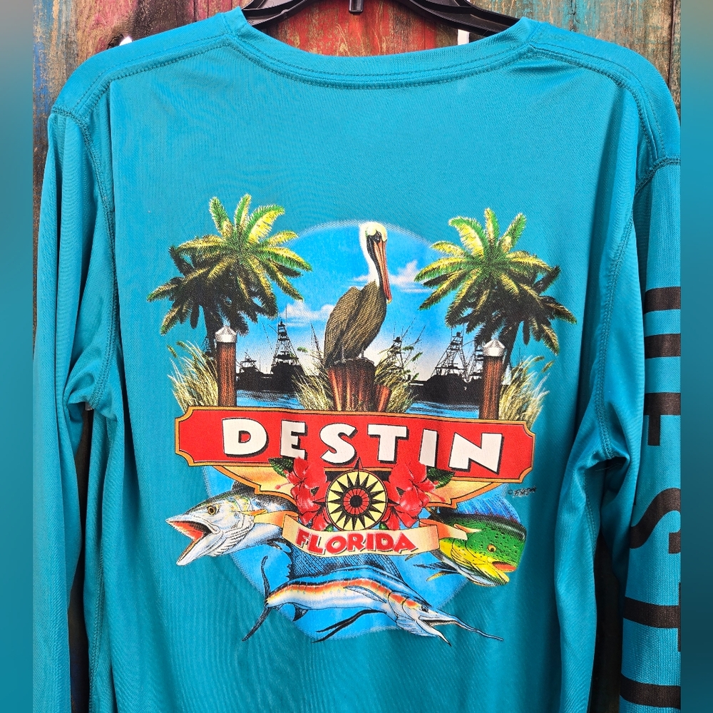F.H. Davis By Duotec Destin Florida Mens LARGE Long Sleeve